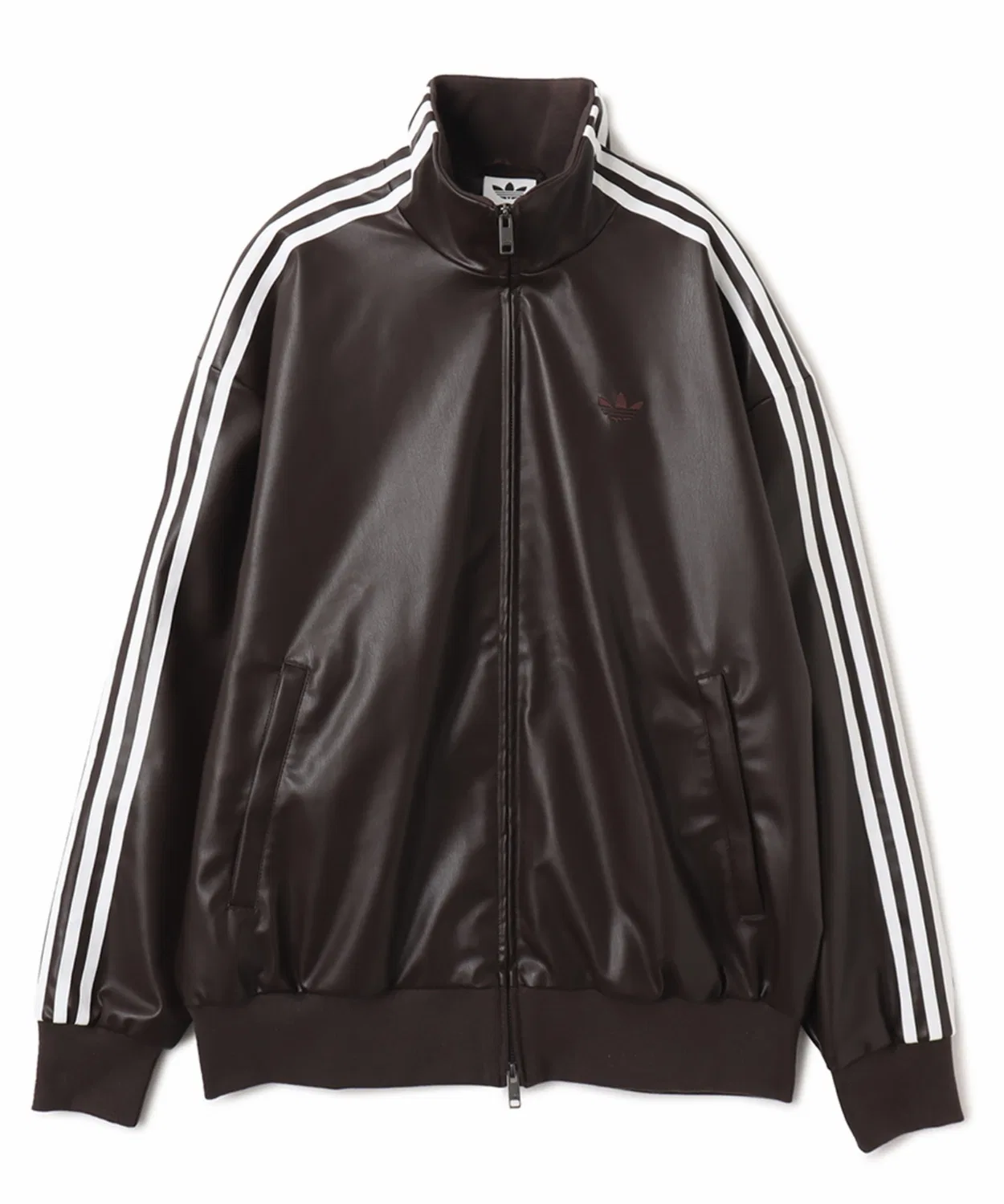 Толстовка adidas PLEATHER 3 Stripes Track Top, коричневая