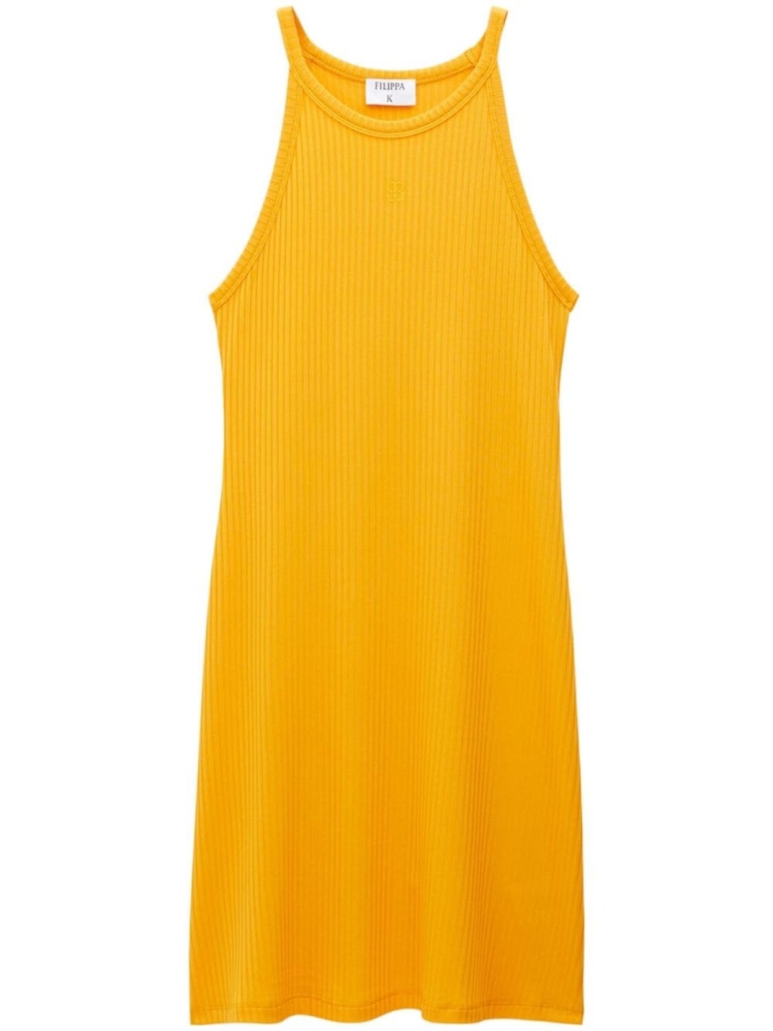 

Filippa K платье мини в рубчик с вышитым логотипом, оранжевый
