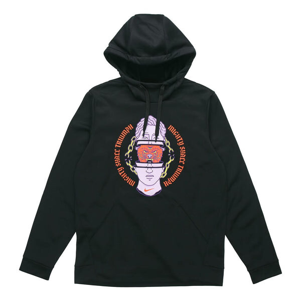

Толстовка Nike Therma Abstract Pattern Pullover Training Fleece Lined Black, черный