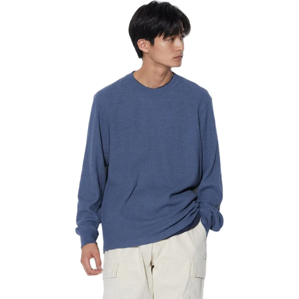 Футболка унисекс с круглым вырезом и прямым кроем UNIQLO, 68 Dark Blue