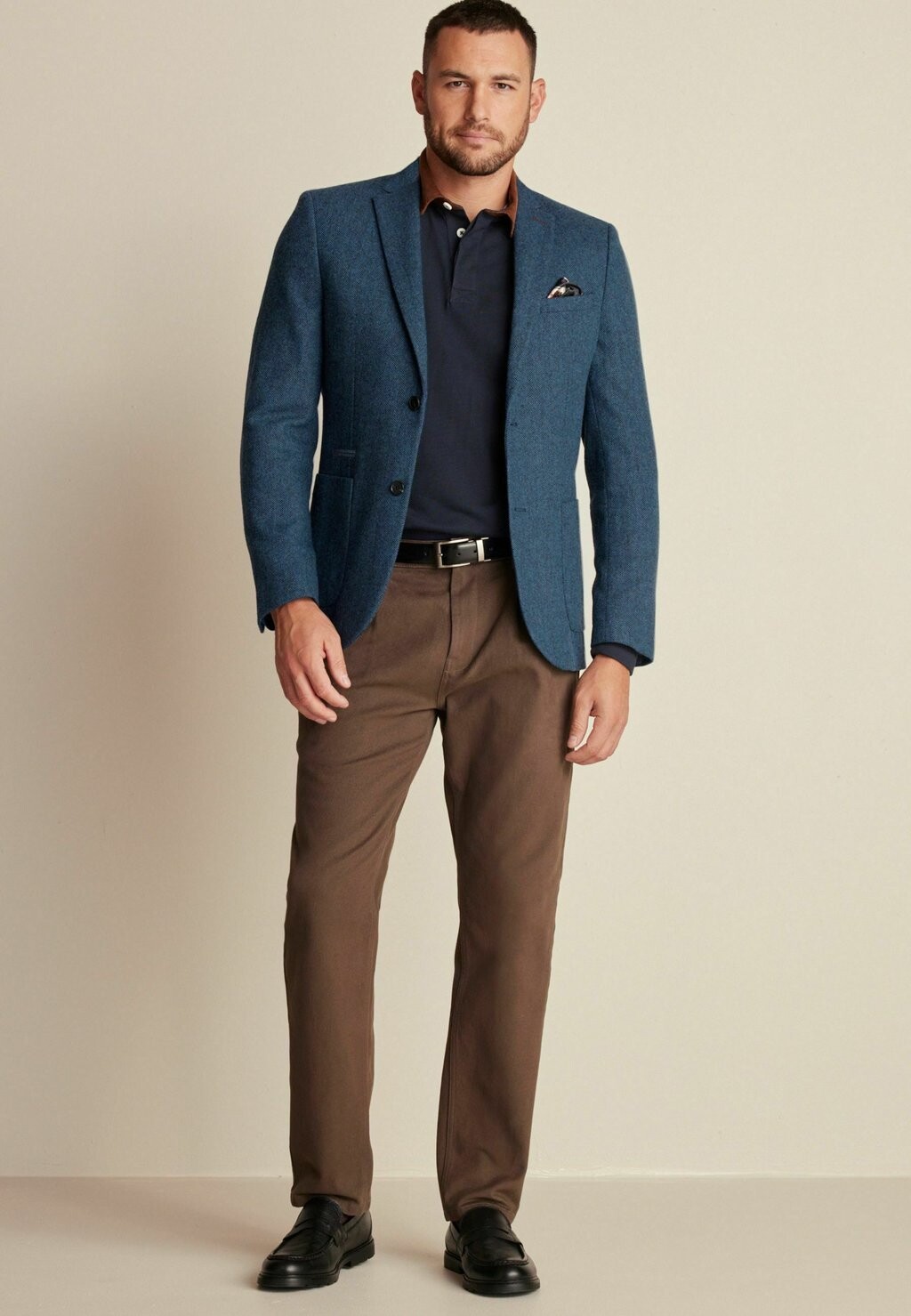 Пиджак Next Rich Herringbone, синий
