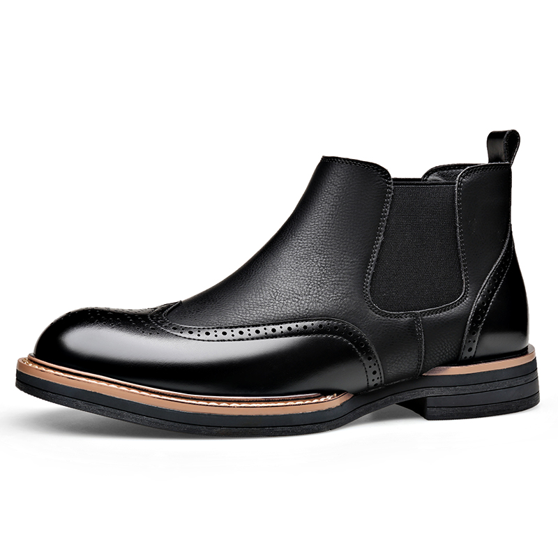 

YEDANI Мужские черные челси боуты с флисовой подкладкой, цвет Black Fleece-Lined