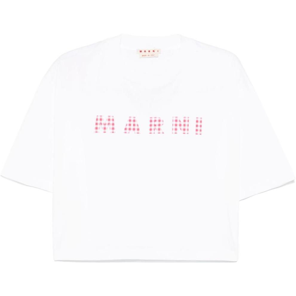 

Футболка с принтом логотипа MARNI, белый