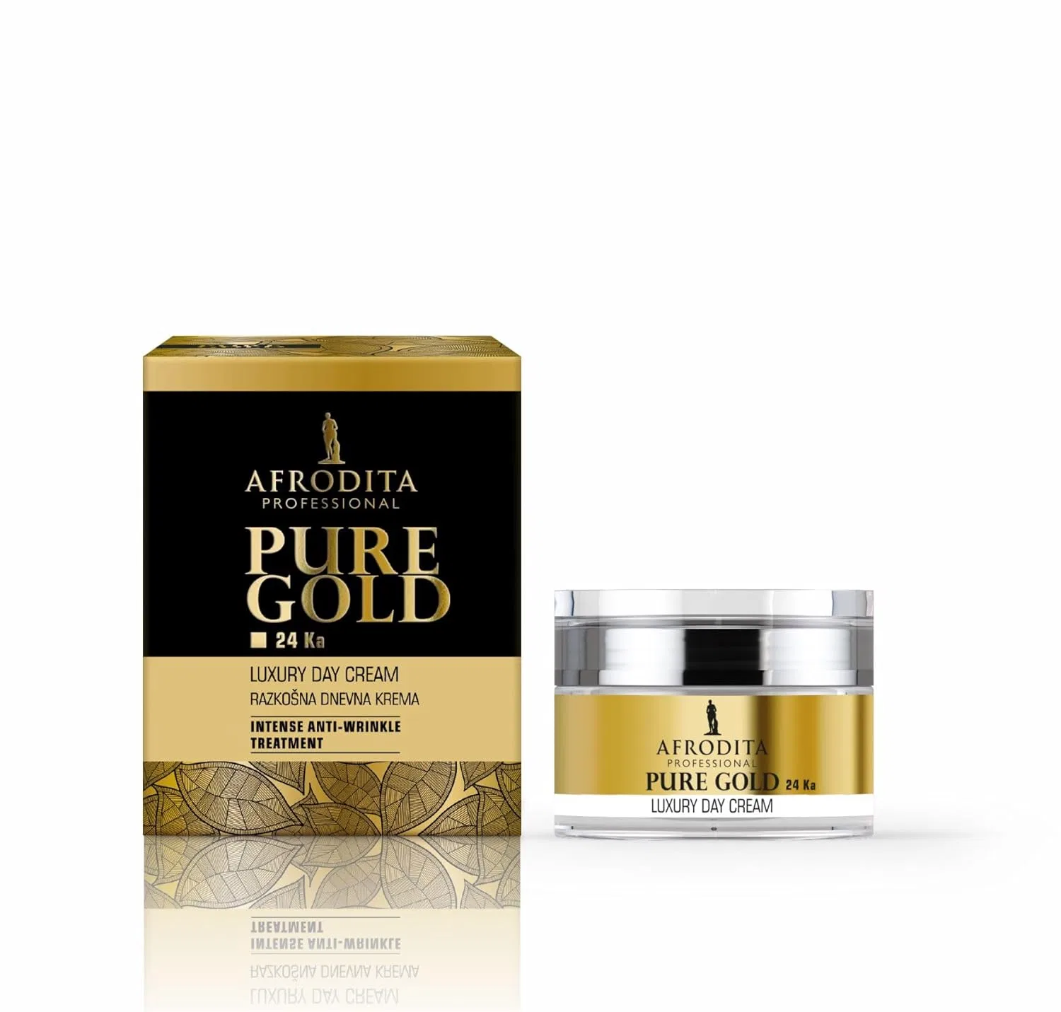 Крем для лица SPF AFRODITA PROFESSIONAL Роскошный дневной «Pure Gold 24K» от