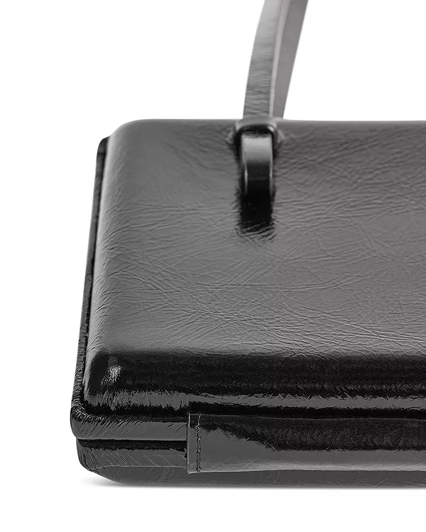 Миниатюрная коктейльная сумочка из черной кожи Toteme, черный — фото 4