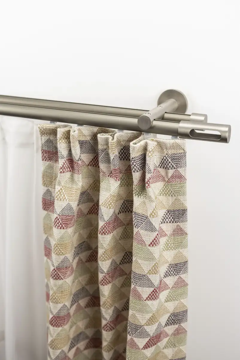 

Карниз для штор GARESA "EASY", 2 направляющие, желаемая длина 67х530 см, Ø 20 мм, цвет aluminiumfarben/nickelfarben