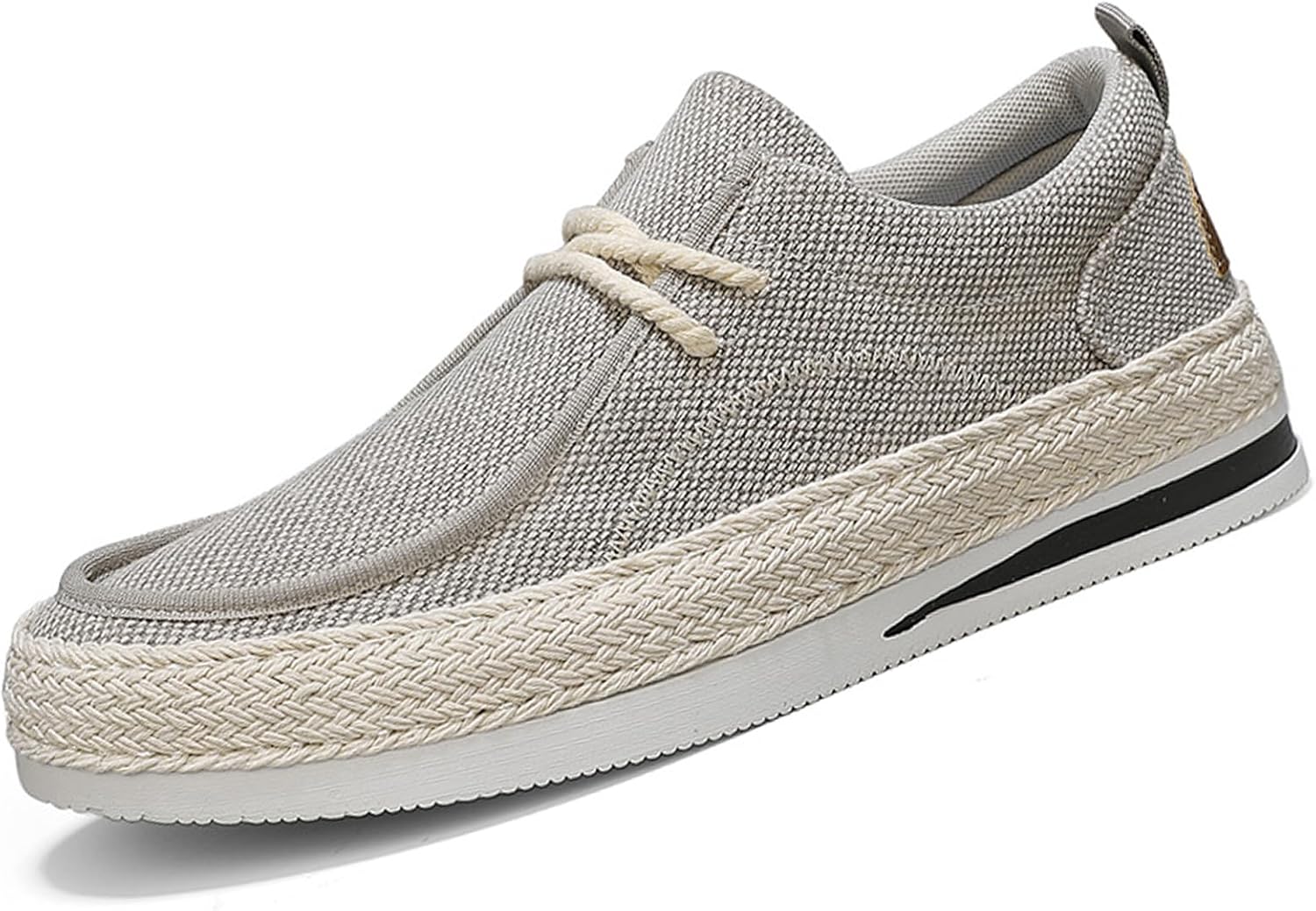 

Мужские дышащие мокасины из канвы, лодочные туфли, удобные с круглым носком, низкие, без шнуровки, на открытом воздухе, нескользящие, повседневные кроссовки для ходьбы Bnwelk, бежевый