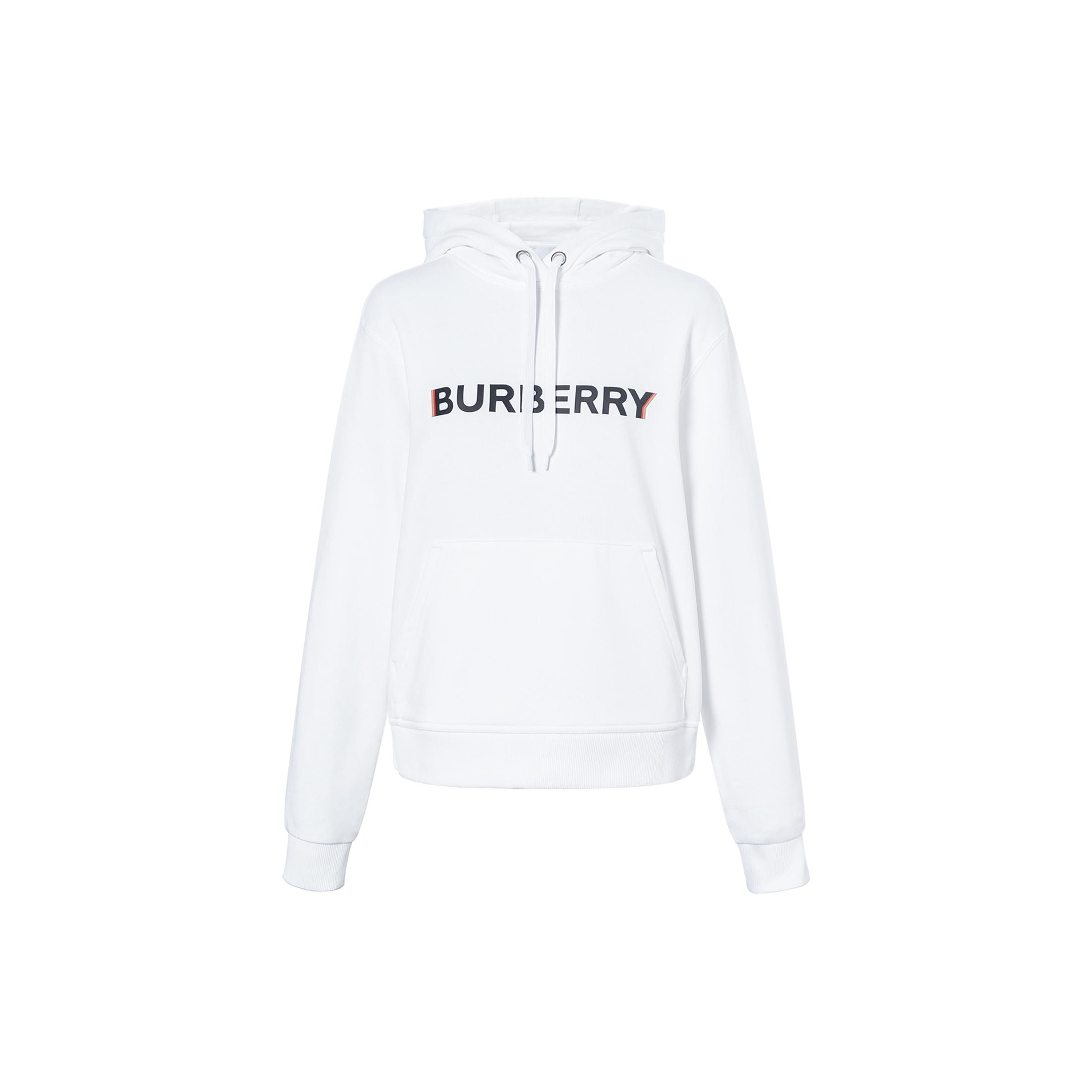 

Унисекс худи с принтом и длинными рукавами Burberry, белый