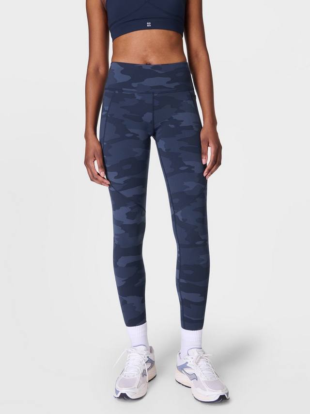 

Леггинсы для тренировок power 7/8 Sweaty Betty, цвет Navy Blue Camo Print