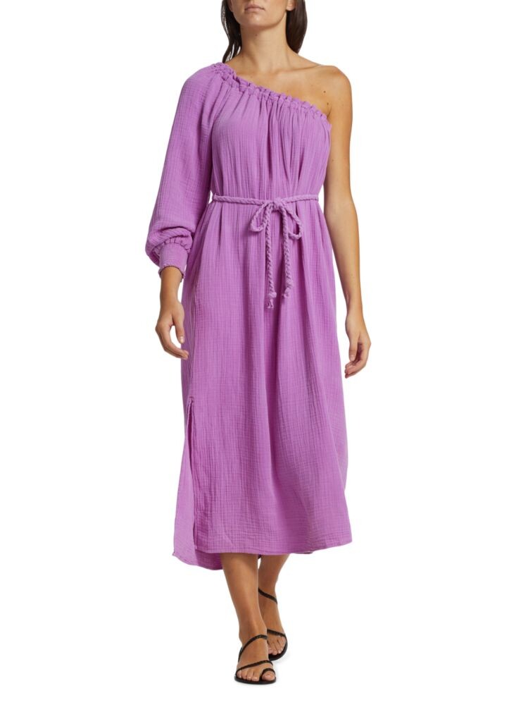 

Асимметричное хлопковое платье Aveline с завязкой на талии Xirena, цвет Plumeria