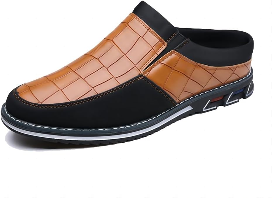 

Мужские повседневные лоферы, модные, простые кожаные, для ходьбы, оксфорды, дышащие, удобные, на слипоне Asifn, оранжевый