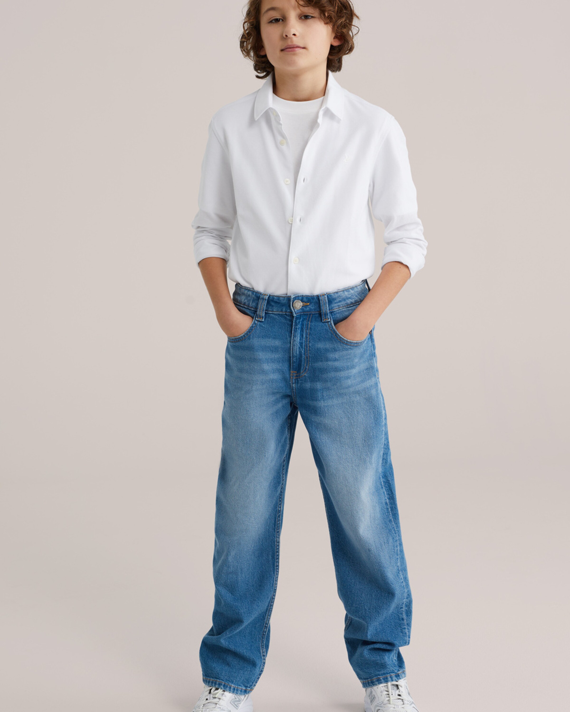 WE Fashion Рубашка на пуговицах Regular fit в белом цвете — фото 4