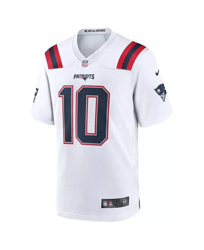 Мужская игровая футболка Drake Maye New England Patriots, выбор в первом раунде драфта НФЛ 2024 Nike, белый — фото 2