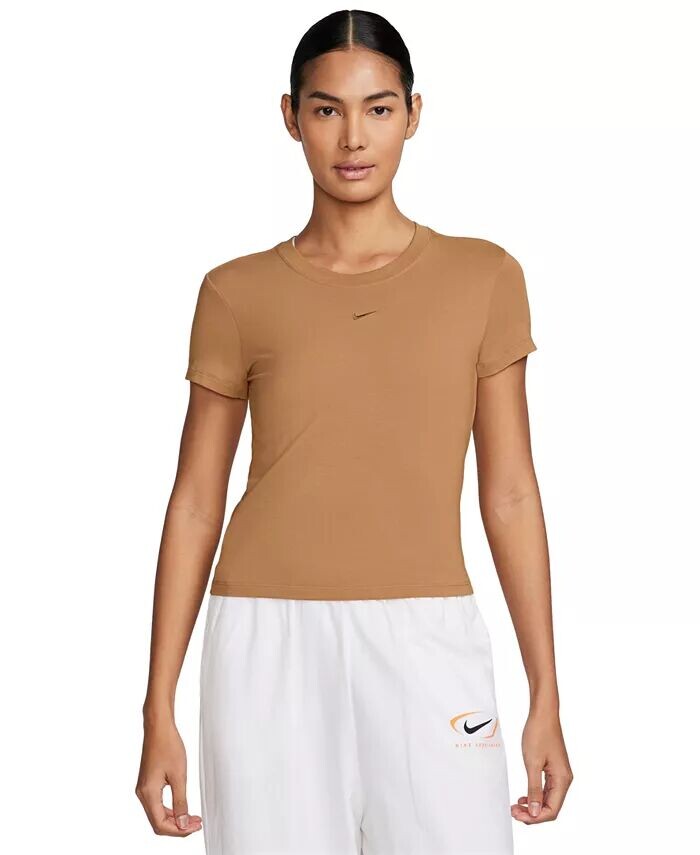 

Женская спортивная футболка Chill Knit Nike, бежевый