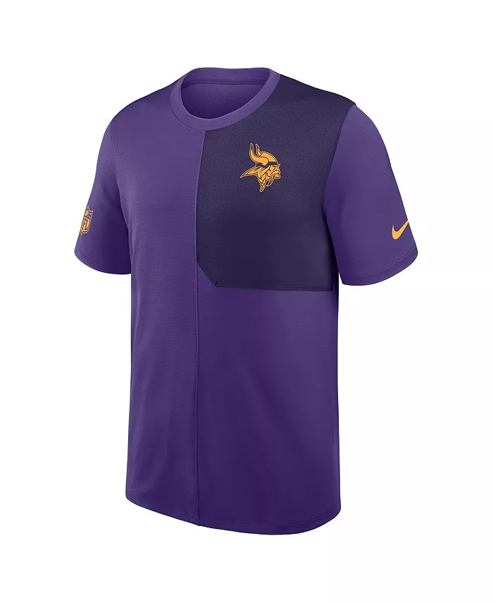 Мужская фиолетовая тренерская футболка Minnesota Vikings Sideline UV Performance Nike — фото 2