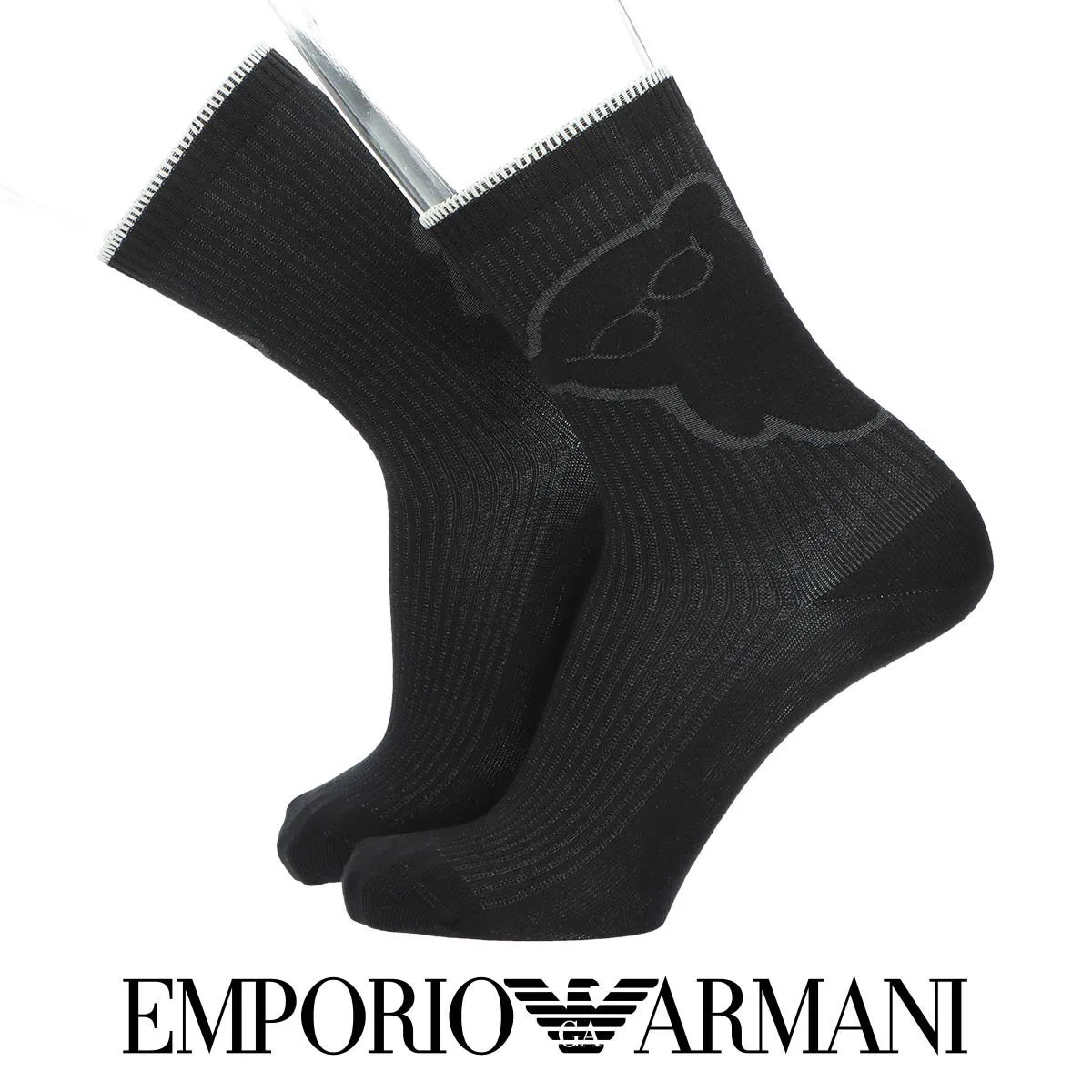 Повседневные носки средней длины BIG Manga Bear Emporio Armani, 98. Black — фото 2
