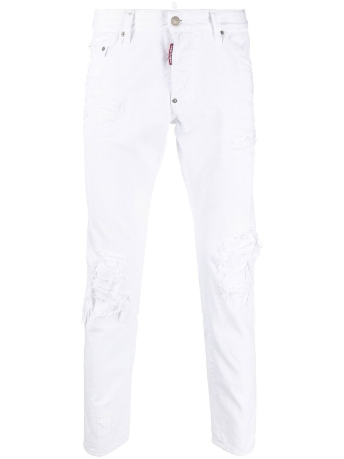 

Dsquared2 джинсы скинни с прорезями, белый