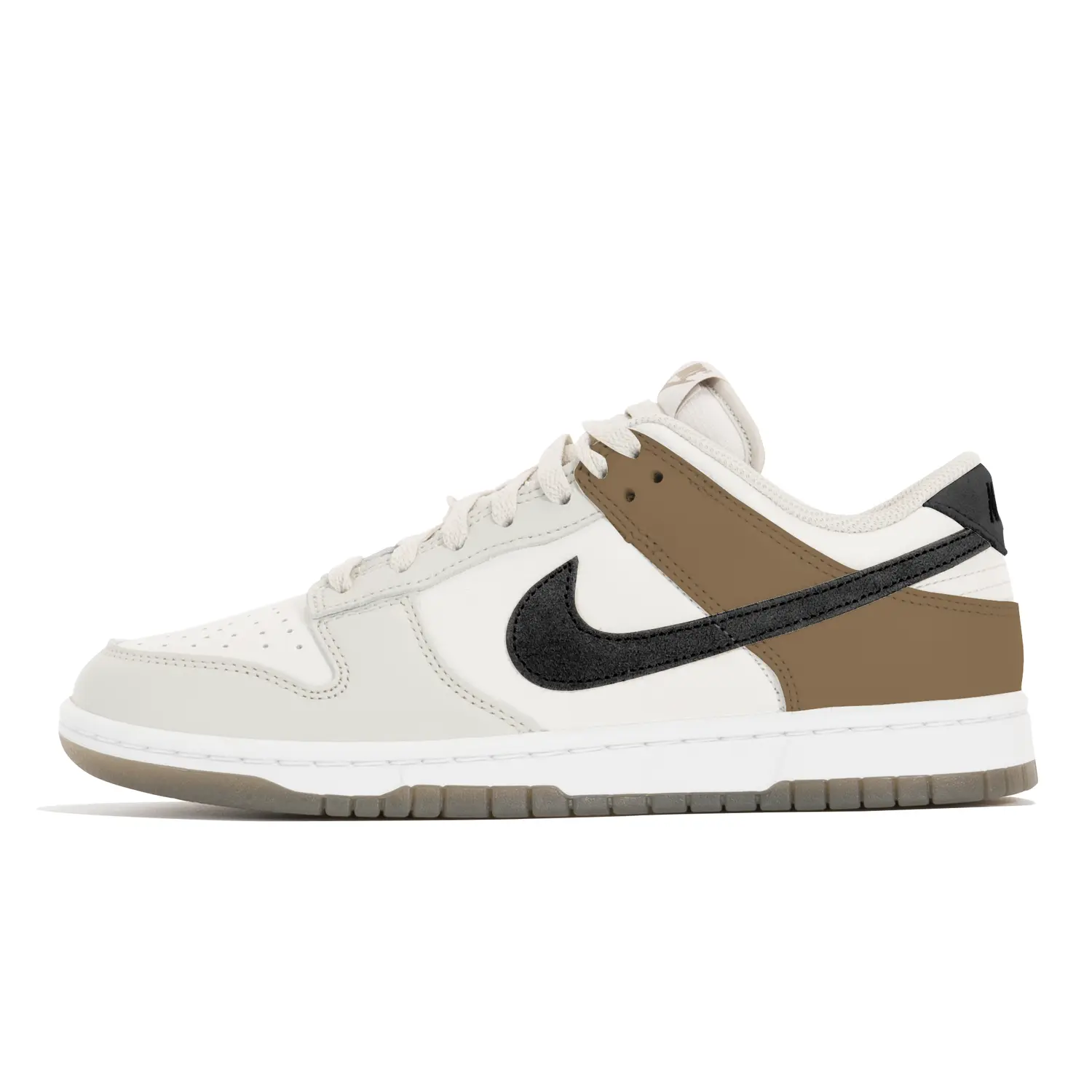 

Кроссовки Nike Dunk Skateboarding Shoes Men Low-top White/Brown, белый