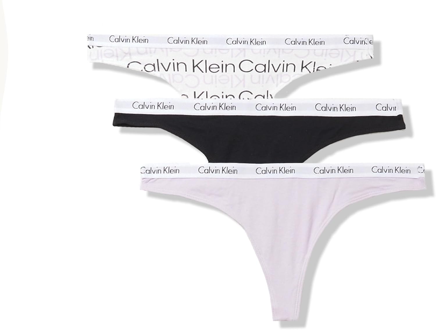 

Женские трусики-стринги Calvin Klein Carousel Logo из хлопка и эластичного хлопка, 3 шт., Black / Orchid Petal / Reflected Logo_White/Orchid Petal