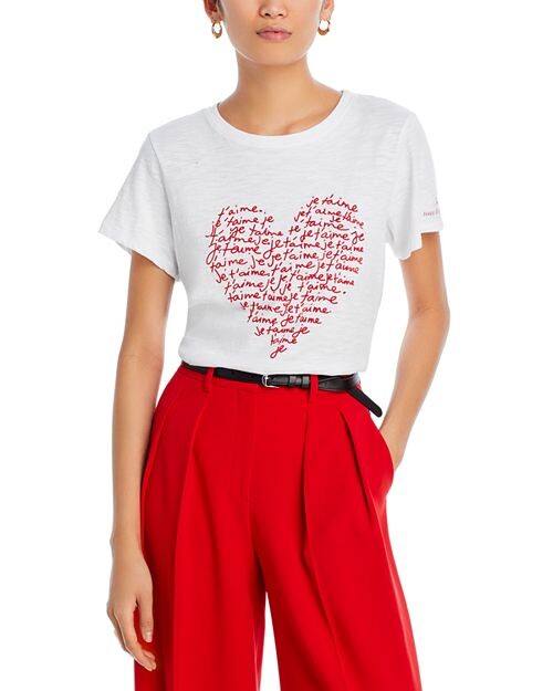 

Футболка с рисунком сердца Je T'Aime Cinq à Sept, цвет White