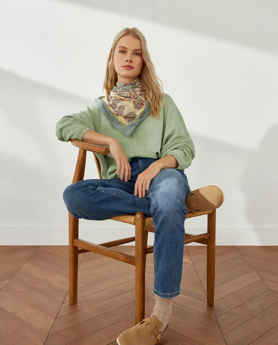 

Женский свитер с круглым вырезом Southern Cotton, цвет Jabón