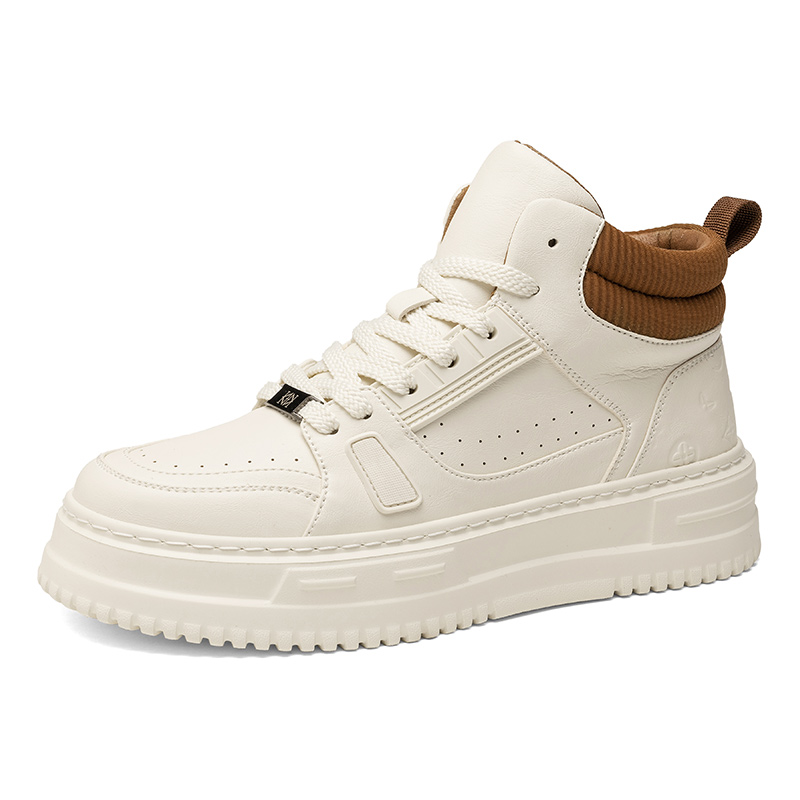 

Мужские скейтерские кроссовки Mid-Top с противоскользящей амортизацией TONYBEAR, экрю