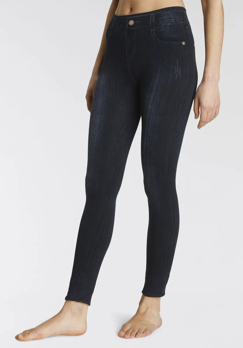 

Леггинсы Buffalo Jeans в джинсовом стиле с яркими манжетами, синий