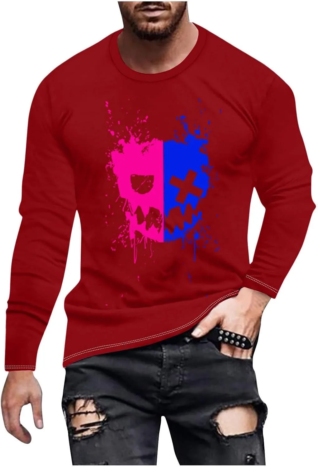 

Футболка Funny X-Eyed-Face Graffiti, unisex, long sleeve Uillui