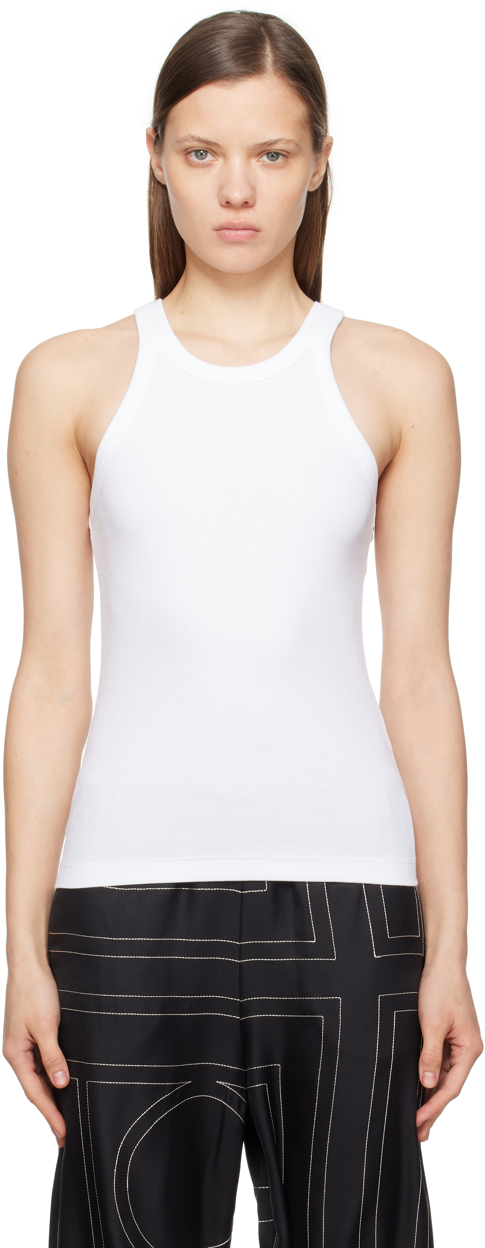 

Топ-майка TOTEE Curved Rib TOTEME, белый