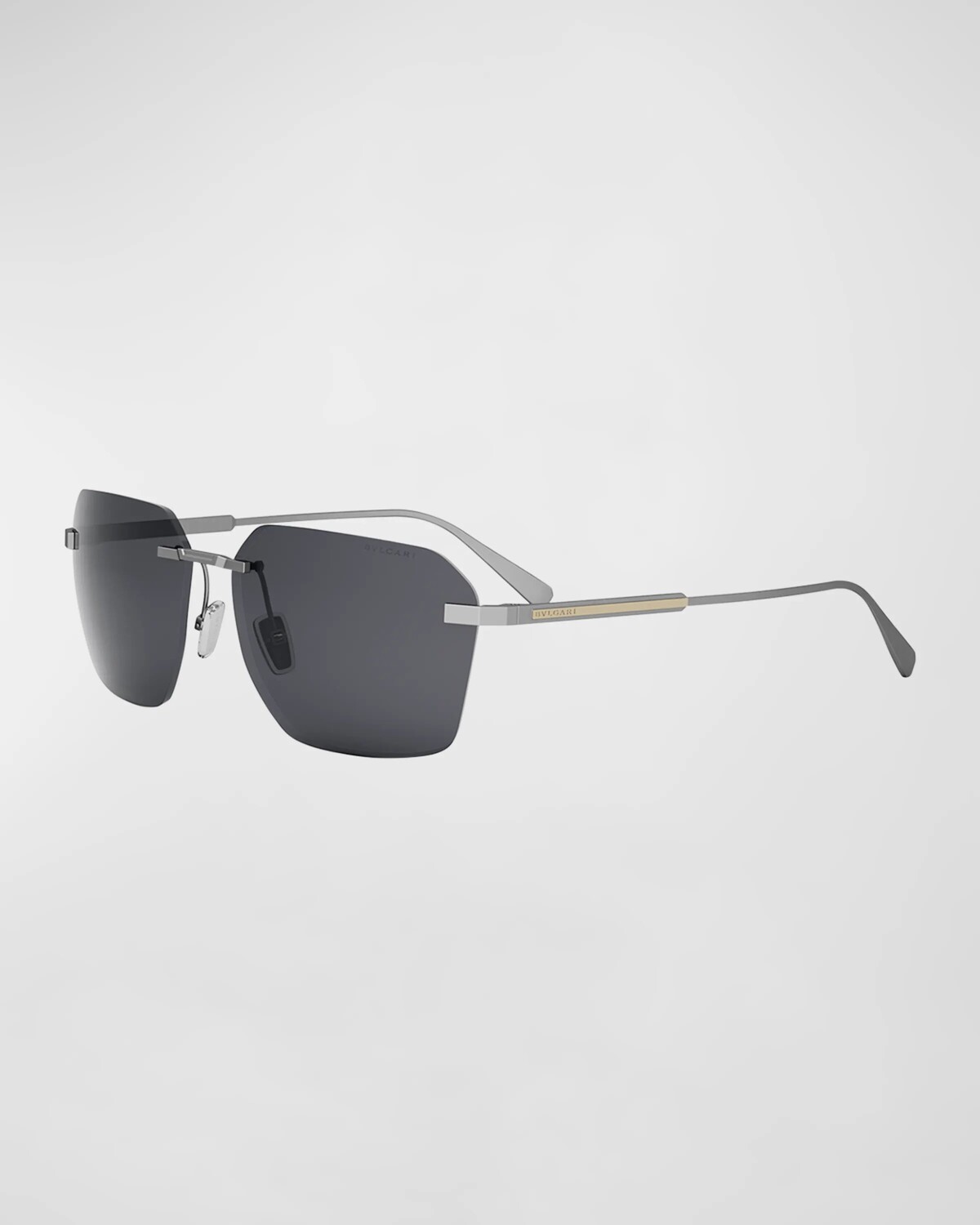 

Окто-полярные солнцезащитные очки BVLGARI, цвет Matte Palladium Polarized
