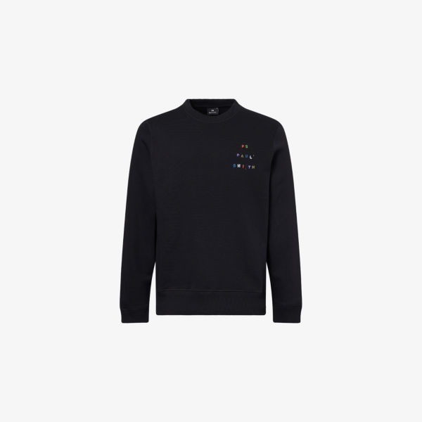 

Свитшот Regular-Fit из хлопковой смеси с принтом логотипа Ps By Paul Smith, черный