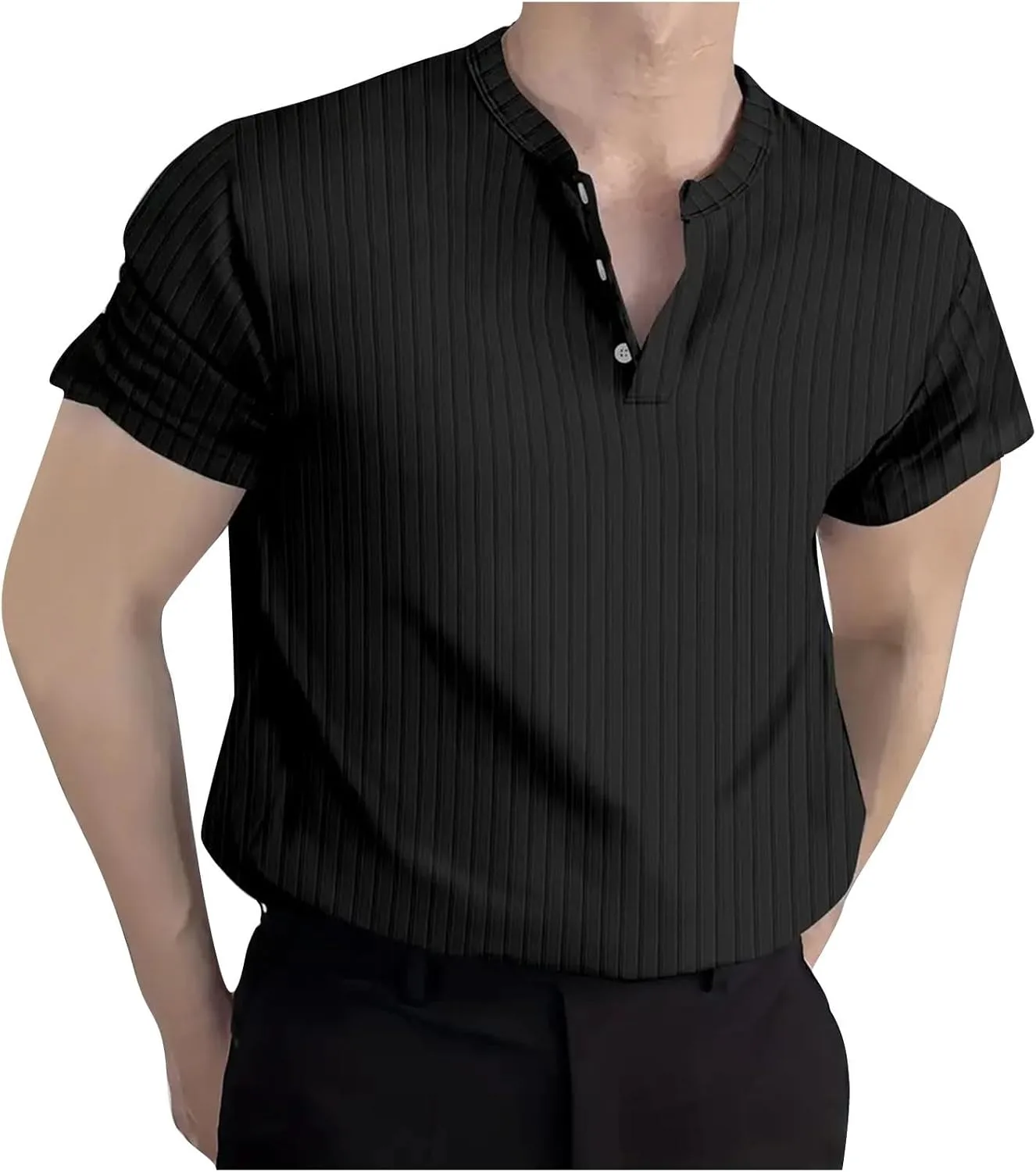 

Мужская футболка хенли slim fit для тренировок