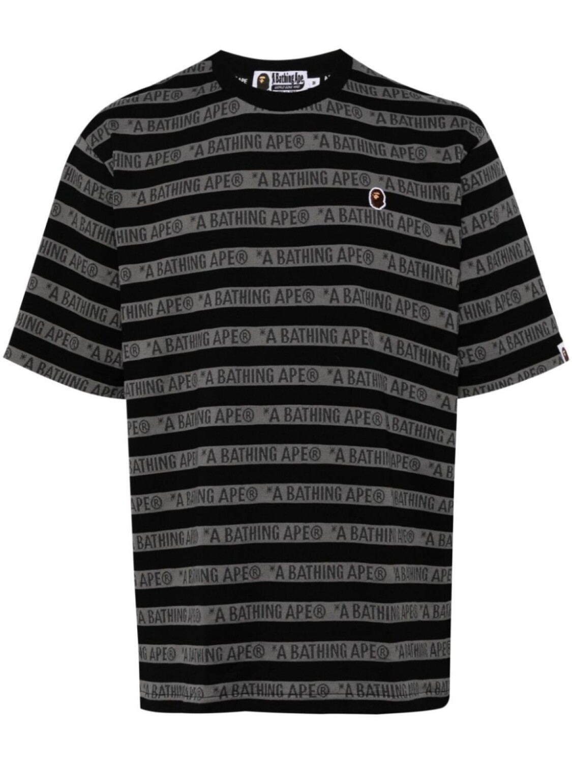 

A BATHING APE футболка из хлопка с принтом логотипа по всей поверхности, черный