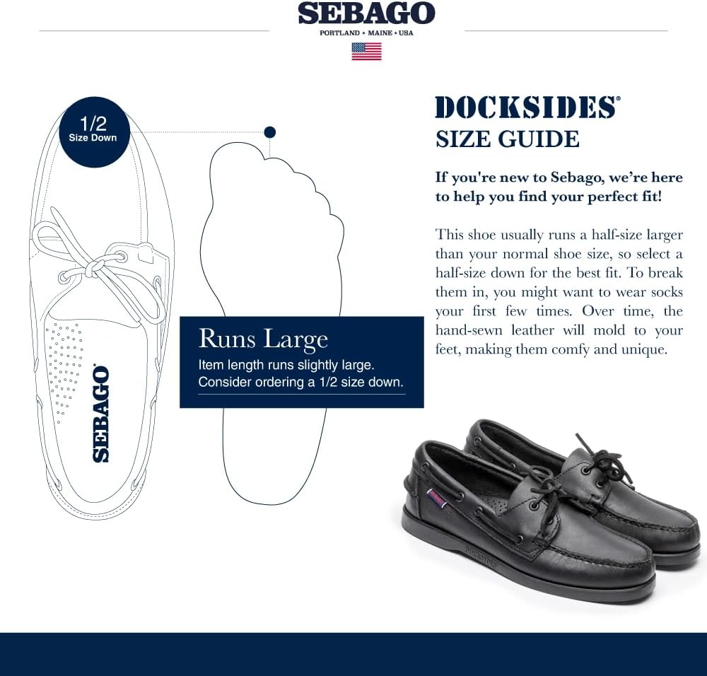 Мокасины Sebago Portland из натуральной кожи, сшитые вручную, с кожаной подкладкой и нескользящей резиновой подошвой, черный — фото 3