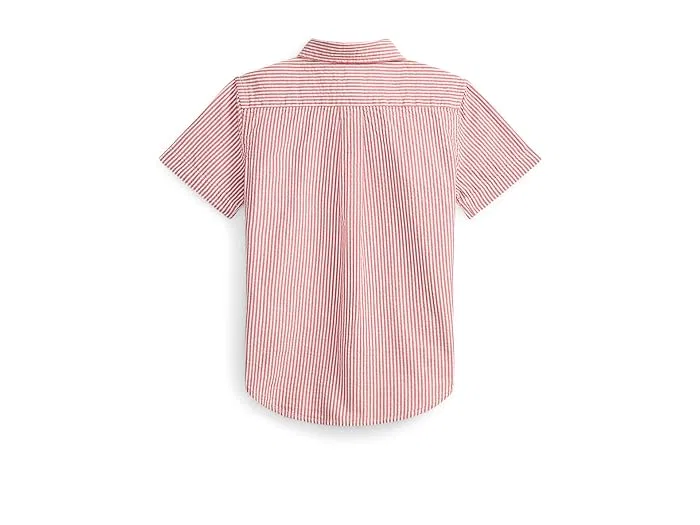 Рубашка из хлопкового сюзерка полосатая Polo Ralph Lauren Kids, Blue/White — фото 2