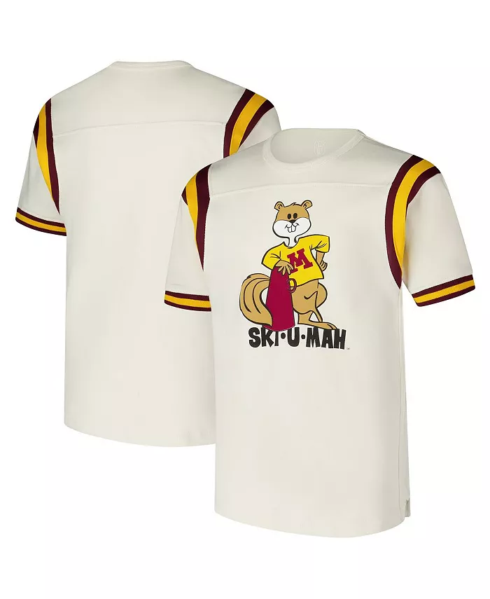 

Футболка Big Boys and Girls Cream Minnesota Golden Gophers с цветными блоками Yoke Vault Wes & Willy