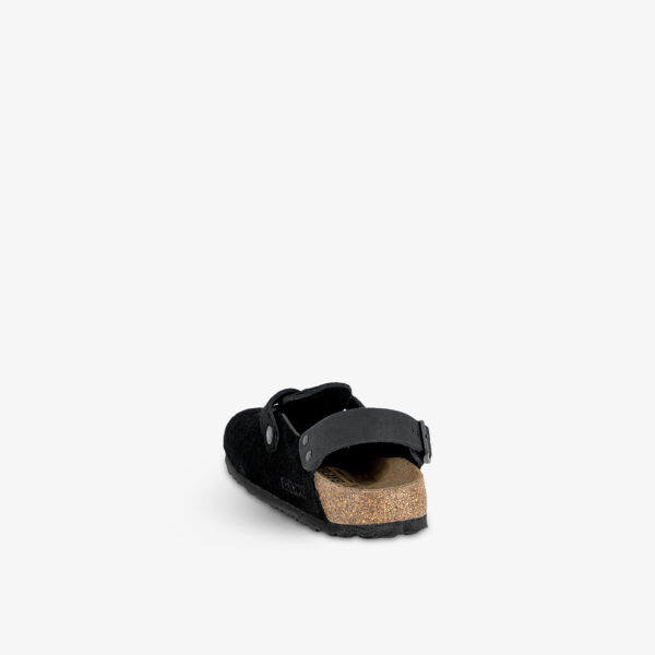 Замшевые туфли-сабо с тисненым логотипом Tokio Birkenstock, черный — фото 4