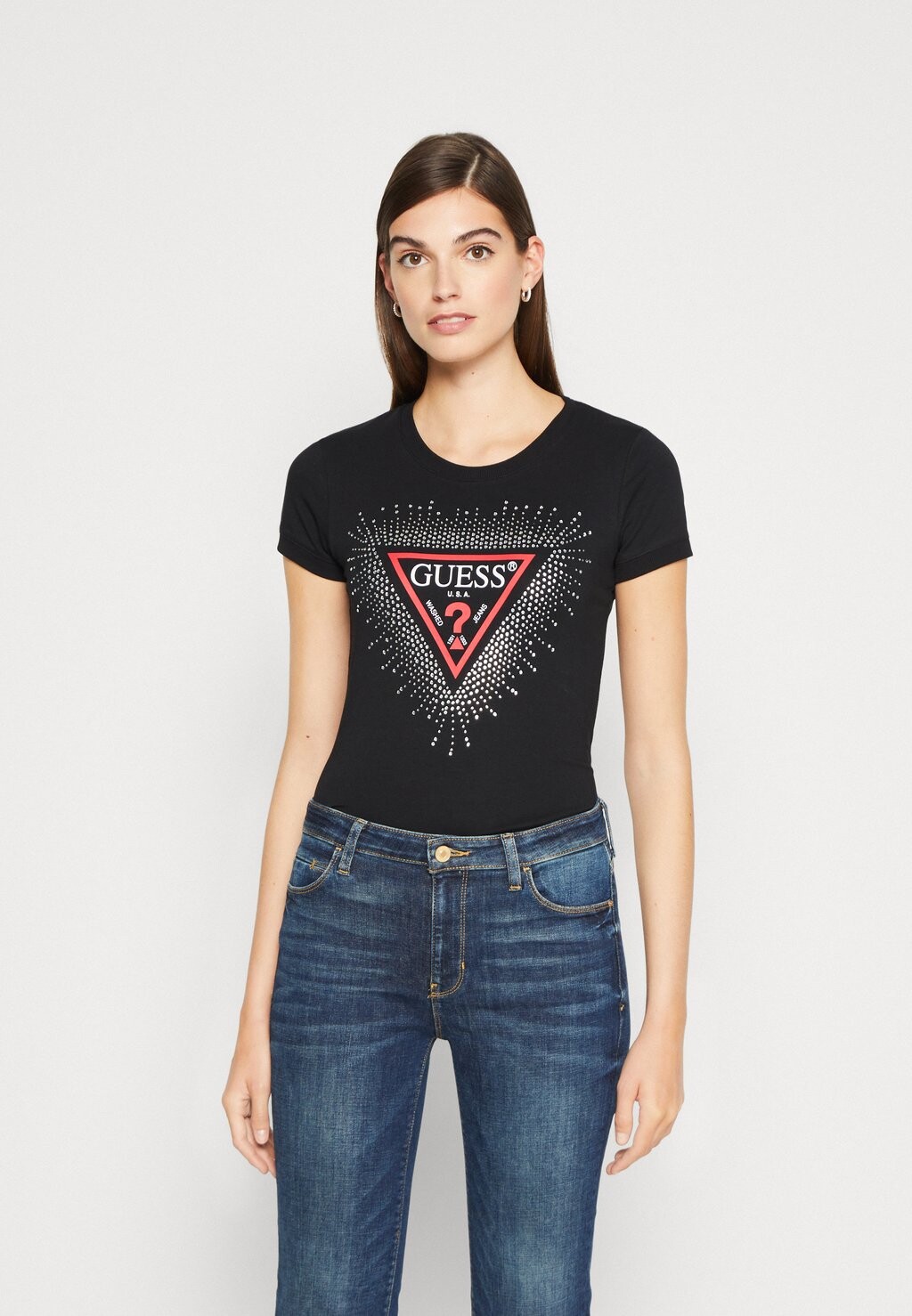 

Футболка с принтом STAR TRIANGLE Guess, черный