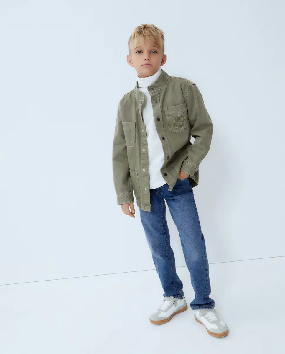 

Футболка с высоким воротником и длинными рукавами для мальчика Kids El Corte Inglés, цвет Blanco roto