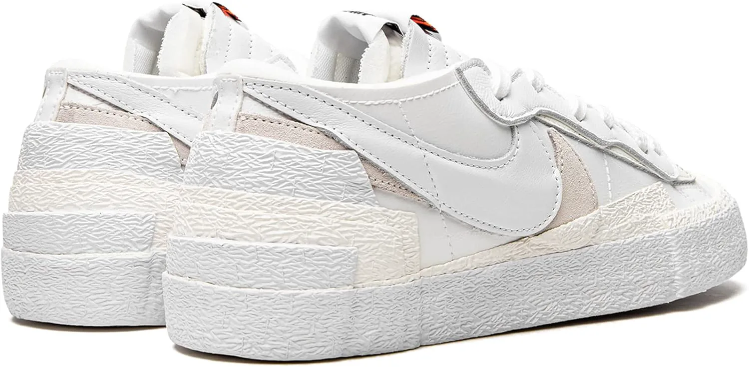 Sacai Blazer Low by Nike - Magma Orange / White, белый — фото 4