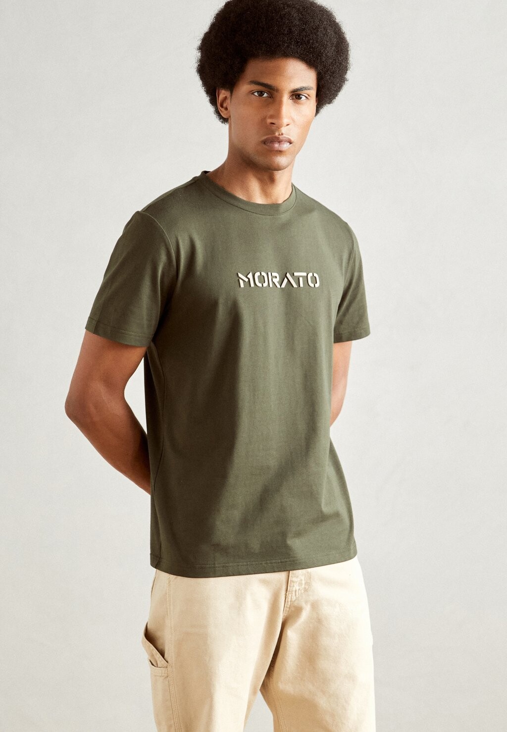 

Футболка с принтом REGULAR FIT LOGO Antony Morato, оливковый
