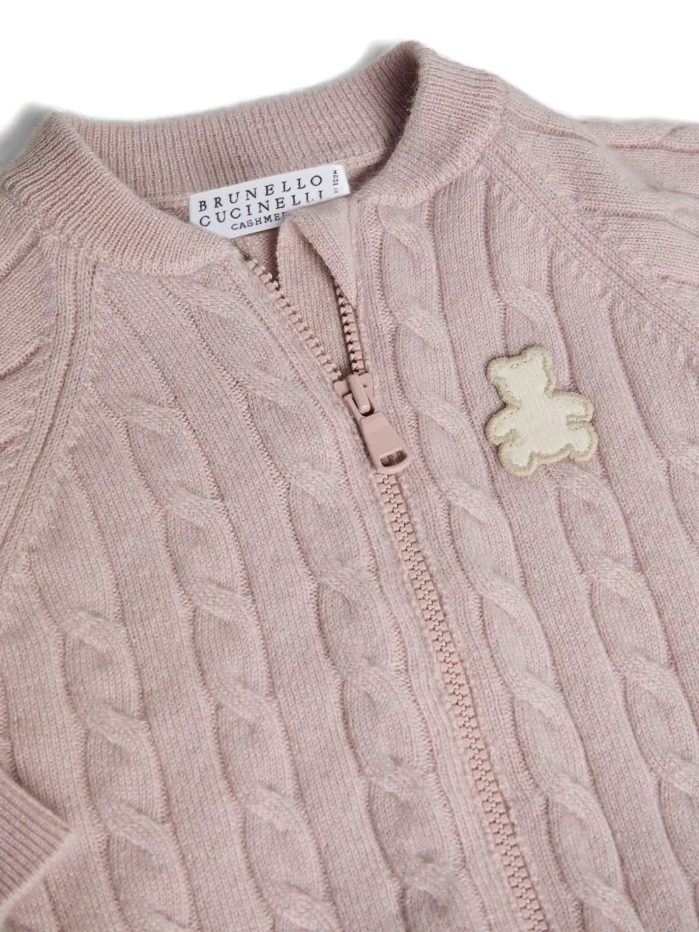 Вязаный кардиган Bernie Baby Brunello Cucinelli Kids, розовый — фото 3