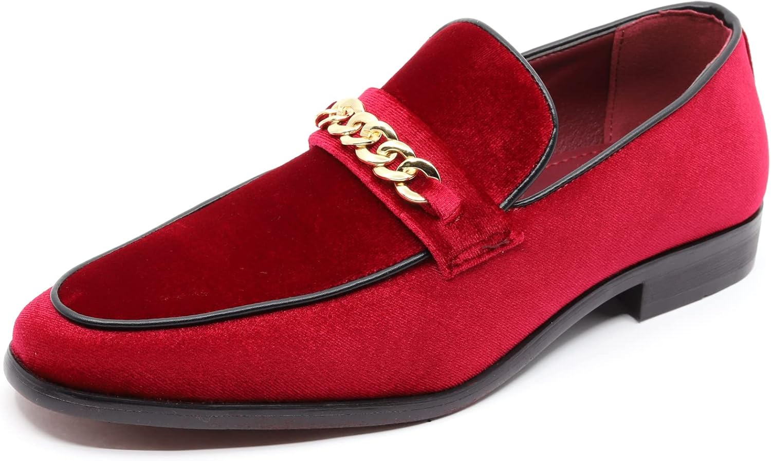 

Мужские винтажные бархатные дизайнерские классические туфли-лоферы на смокинг Arthur-02 Metrocharm, красный