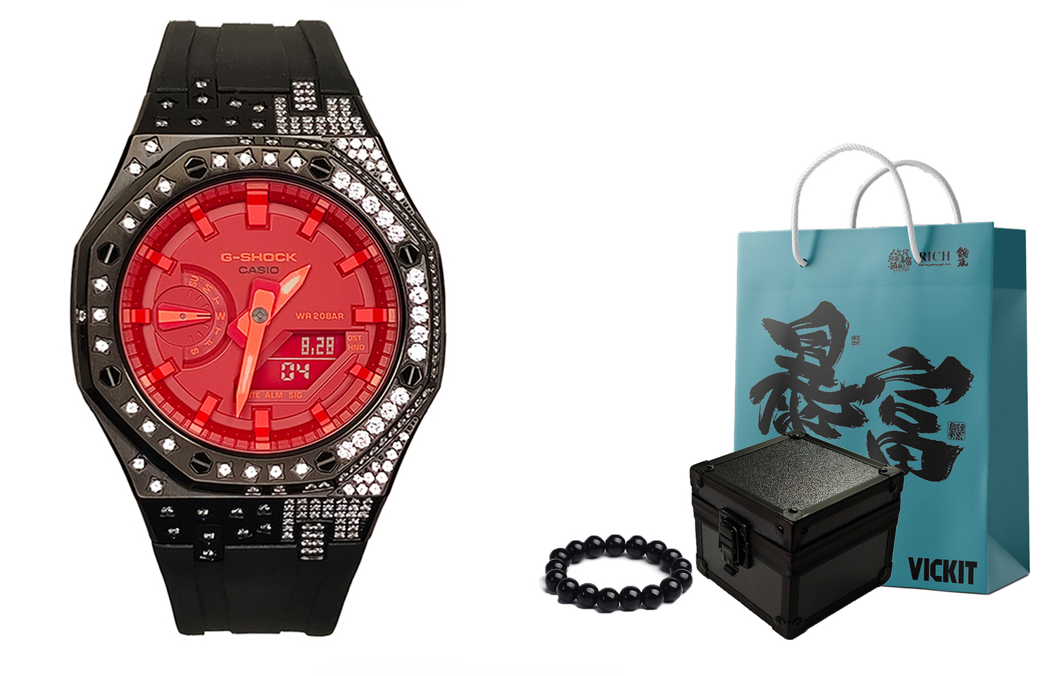 

Мужские часы CASIO Liquid Crystal/Analog Dual Display Series Red