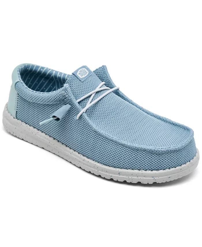 

Мужские мокасины Wally Stretch Slip-On для повседневной носки от Finish Line Hey Dude, синий