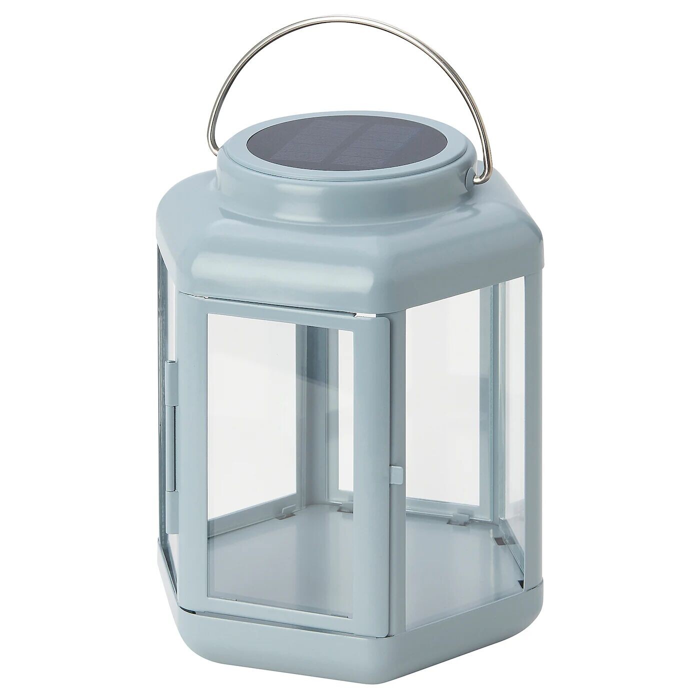 

Настольная лампа на солнечных батареях, LED, фонарь/голубой, 17 см, SOLVINDEN IKEA