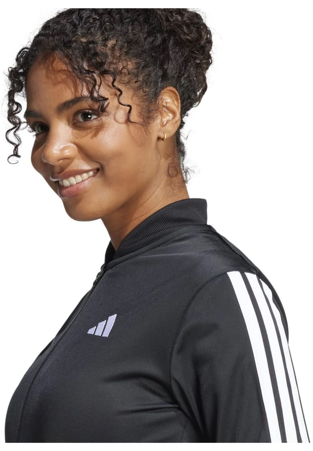 Спортивный костюм с воротником-стойкой Adidas, черный — фото 4