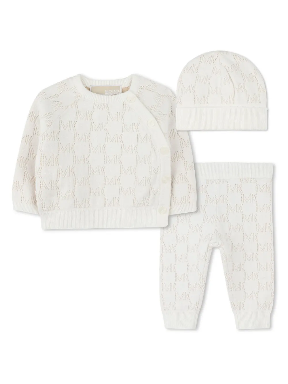 

Трикотажный комплект из трех предметов Michael Kors Kids, белый