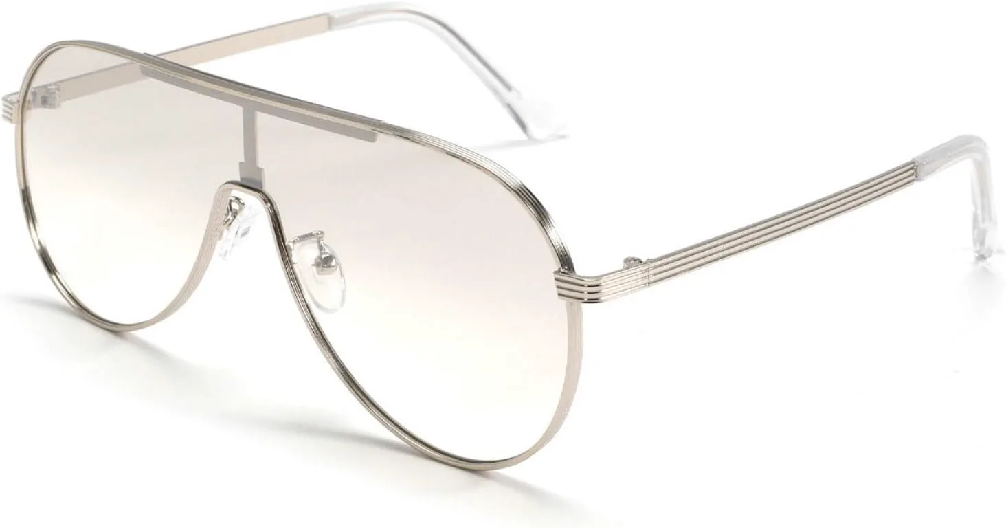 

Willochra Большие солнцезащитные очки-пилот для женщин 2026 Роскошная винтажная металлическая оправа Солнцезащитные очки UV400 для женщин Модные очки, C6