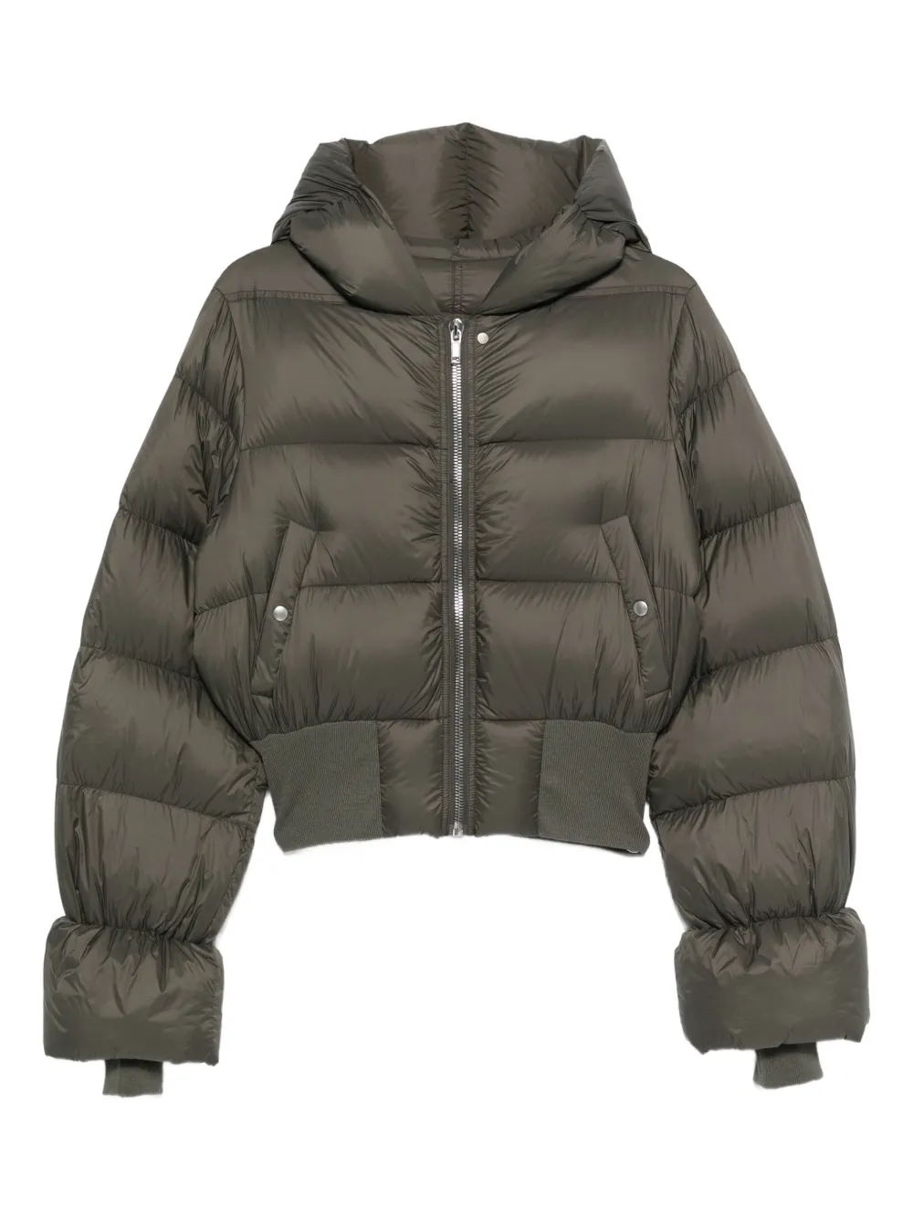 

Стеганая куртка с капюшоном Rick Owens, зеленый